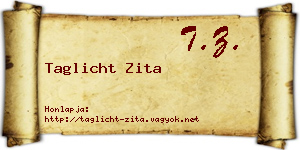 Taglicht Zita névjegykártya